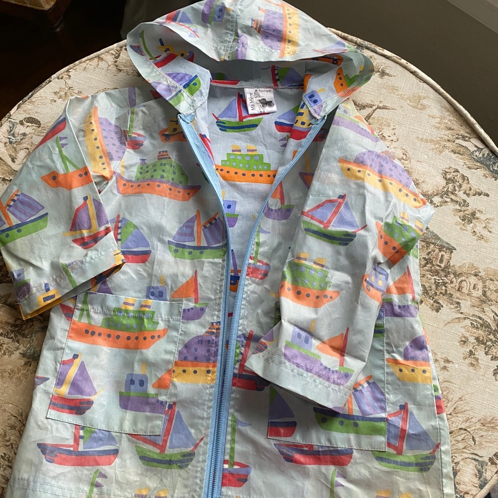 Boys sailboat rain jacket
